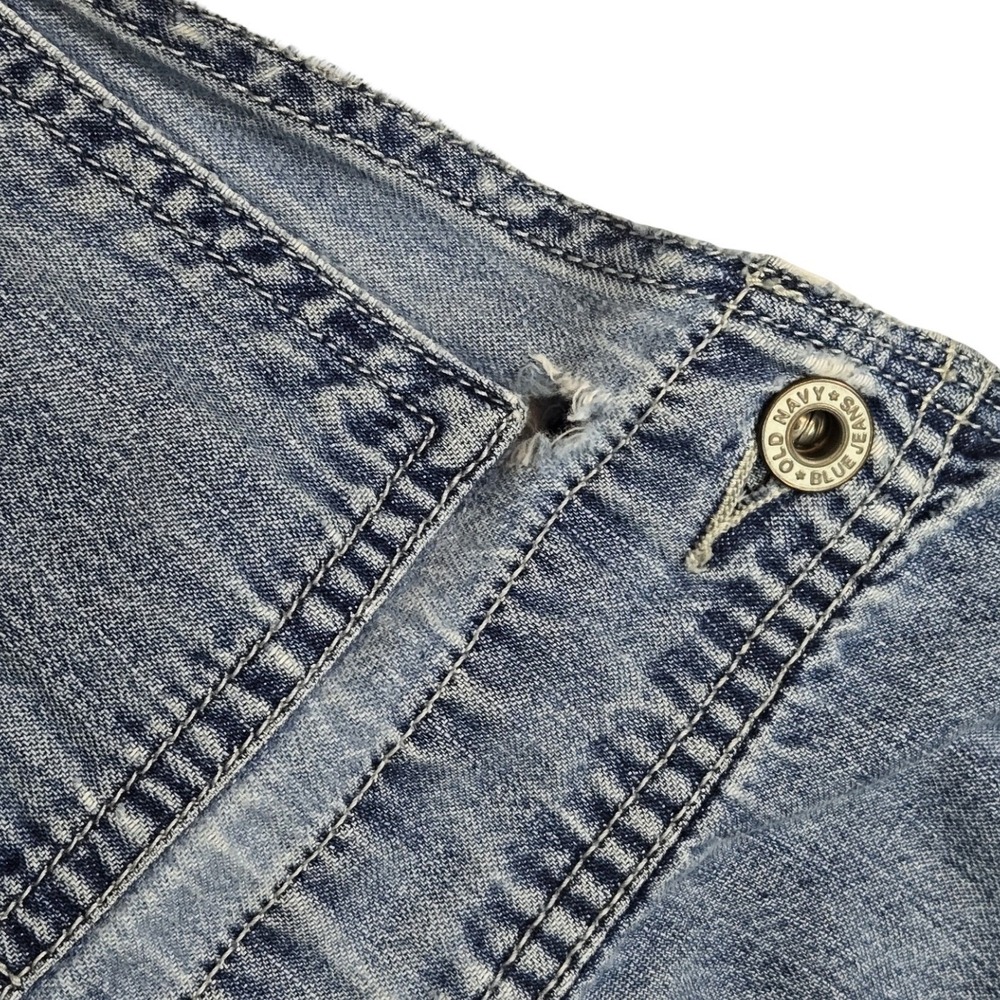 VTG Y2K Old Navy Blue Jeans Denim Overalls Light Wash Baggy Oversize Grunge - Picture 8 of 9
